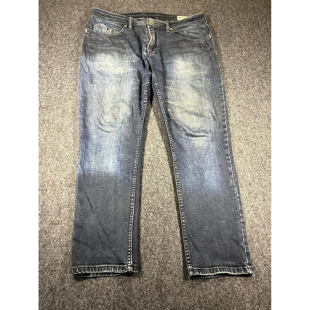 Buffalo David Bitton Jackson‎ Straight Jeans Mens 34x30 Blue Stretch Low Rise
